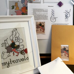 PDF Europa Kreuzstich Reisekarte MUSTER