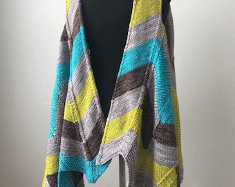 Amanda's Secret Chevron convertible knit vest pattern