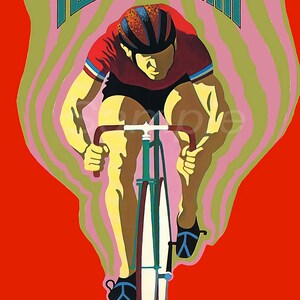 Vintage Two Wheel Trip Bicycle Advertising Poster Print