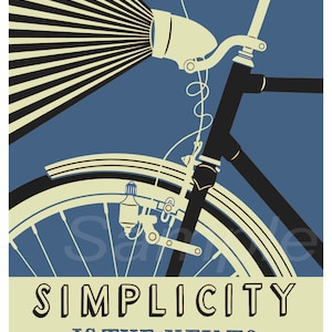 ST02 Vintage Simplicity Bicycle Advertising Poster Print
