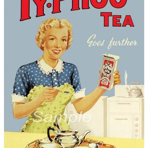 Impresión de póster publicitario vintage de té Ty-Phoo