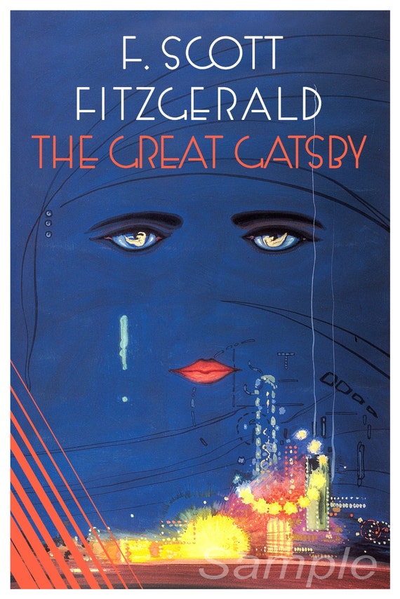 GG02 VINTAGE THE GREAT GATSBY by F SCOTT FITZGERALD POSTER A2 PRINT