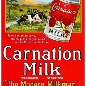 Vintage Nelkenmilch Werbung Poster Druck