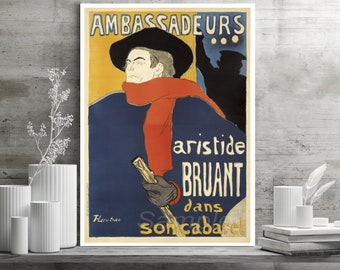 ロートレック ヴィンテージ ステンドグラス ELLES 彼女たち 宣伝