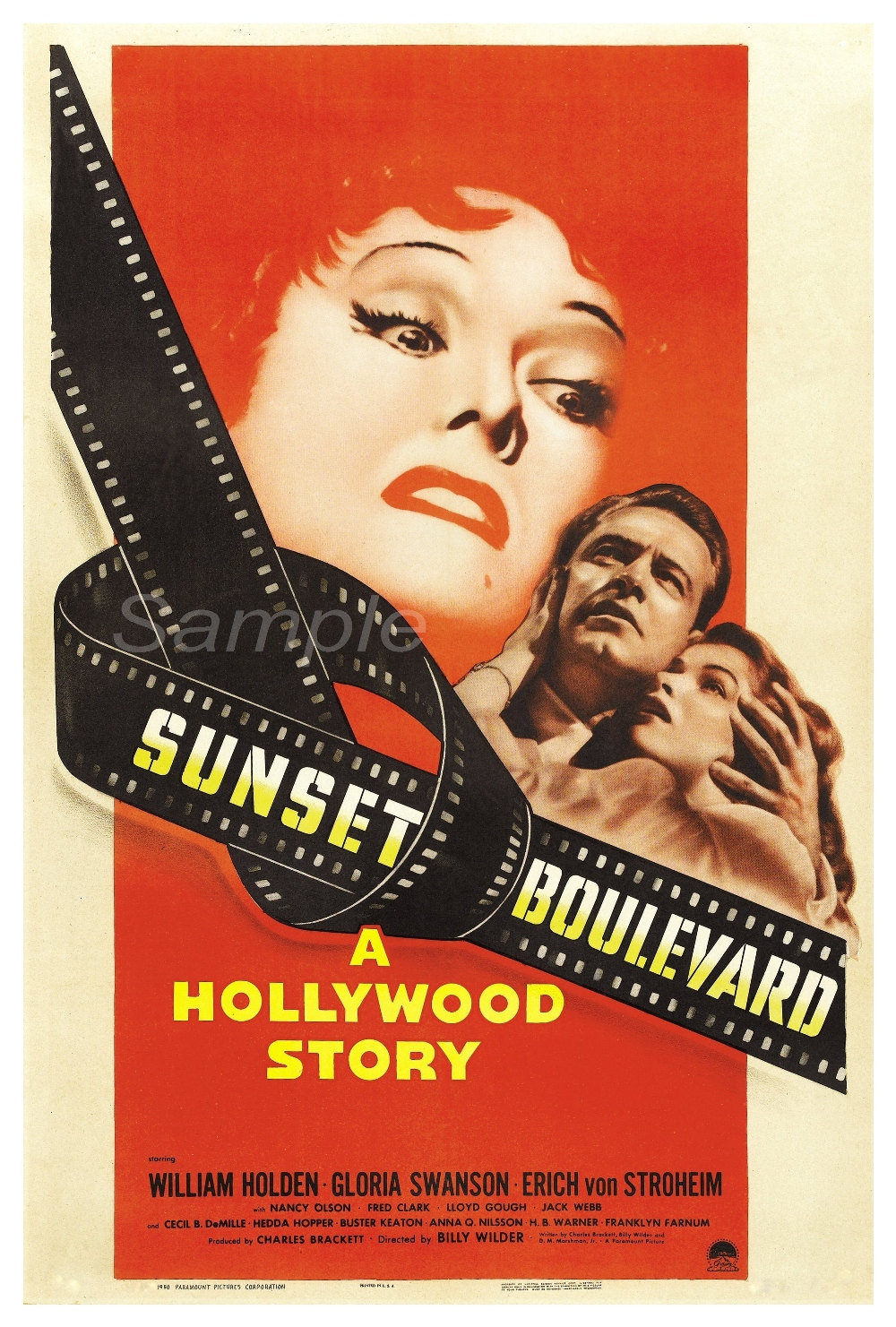 Vintage Sunset Boulevard Movie Poster Print Etsy UK