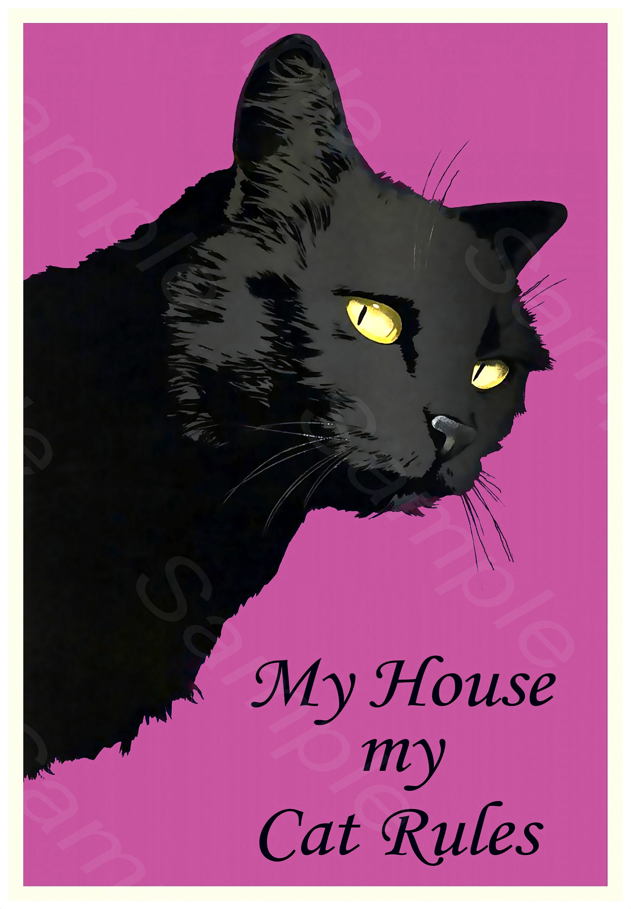 Cat Poster & Canvas, The Cat Rules - Wall Art, Home Decor For Cat Mom, -  OhaPrints