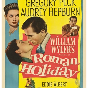 Vintage Romeinse vakantie Audrey Hepburn filmposterafdruk