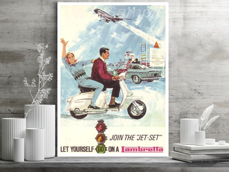 VINTAGE LAMBRETTA ADVERTISING A4 POSTER PRINT