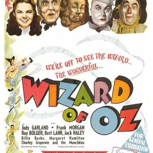 Vintage The Wizard of Oz Poster Print