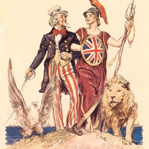 Impresión de póster de guerra del Día de Gran Bretaña de 1918