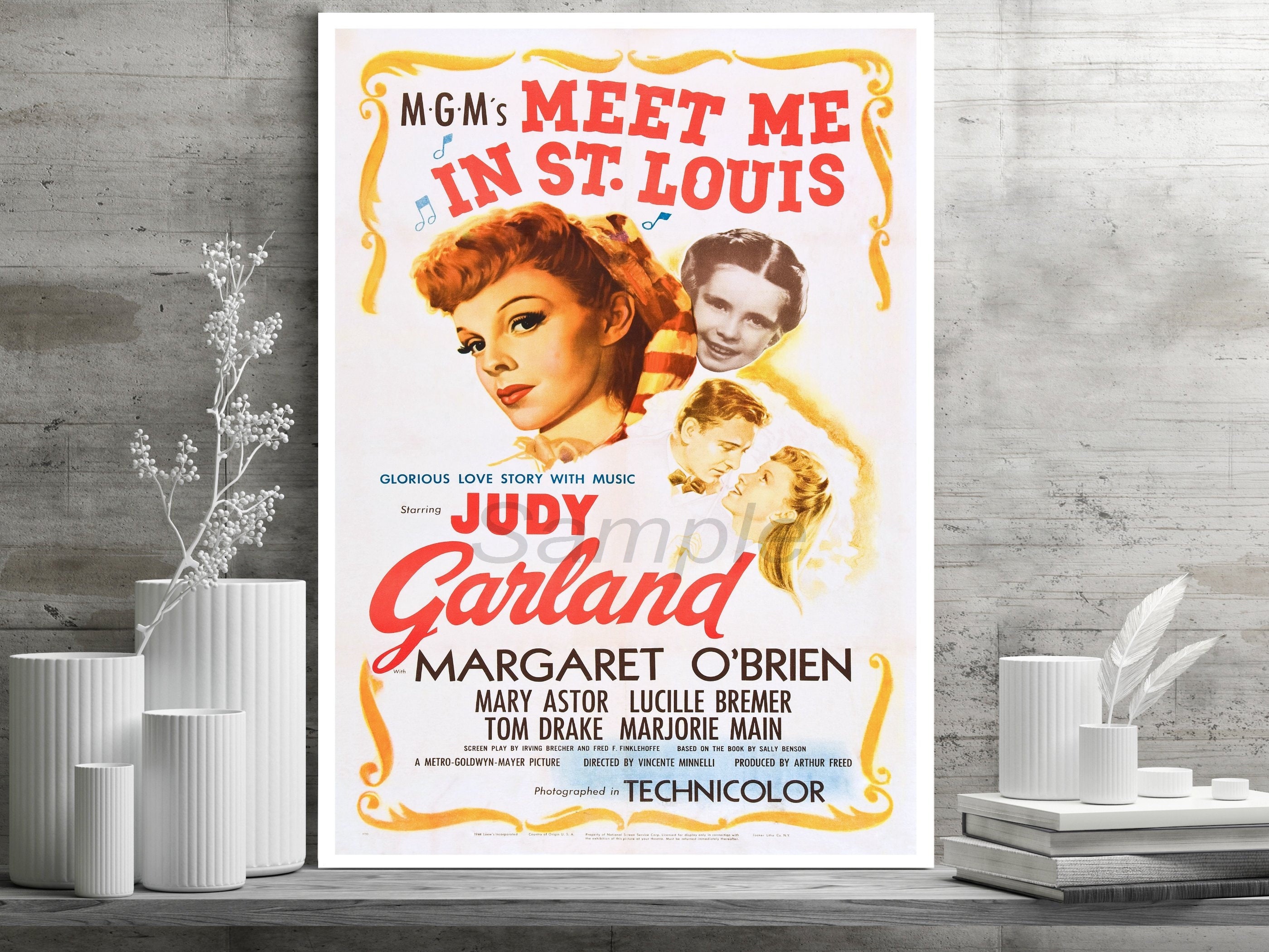 Vintage Meet Me in St. Louis-filmposterafdruk - Etsy Nederland, حجم الصورة 2800x2100