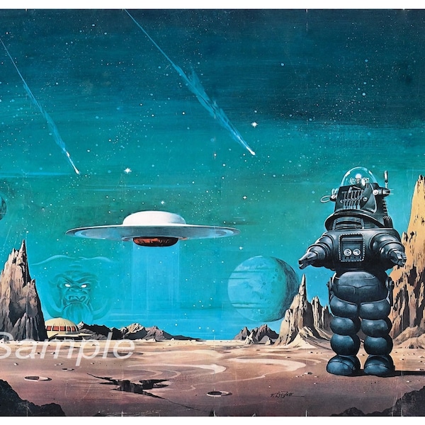 Vintage Forbidden Planet Movie Poster Print