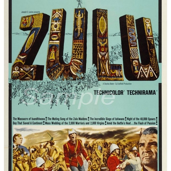 Vintage Zulu Movie Poster Print