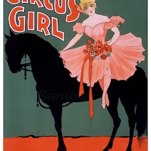 Vintage Zirkus Mädchen Theater Werbung Poster Print