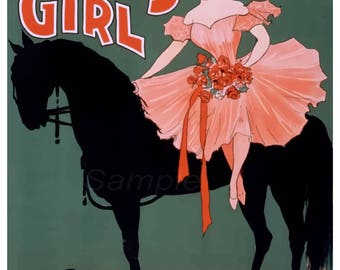 Vintage Circus Girl Theatre Advertising Poster Print