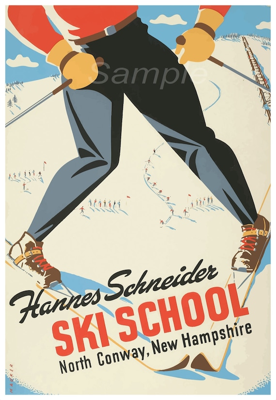 AS02 VINTAGE WINTER IN AUSTRIA SKI TRAVEL A4 POSTER PRINT
