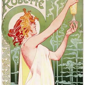 Jahrgang 1896 Absinth Robette Likör Poster Print