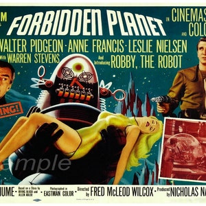 FB02 Vintage Verbotener Planet Film Poster Print