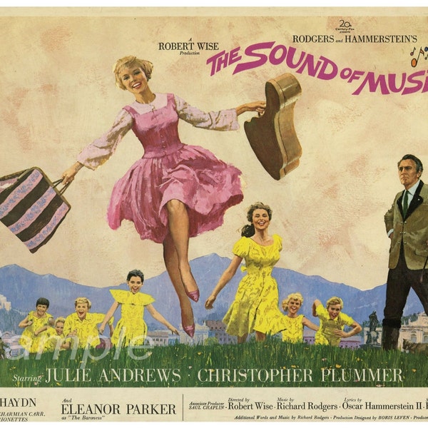 Vintage The Sound of Music Movie Poster Print