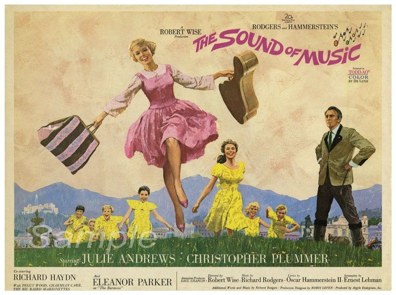 Vintage The Sound Of Music Movie Poster Print Etsy