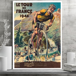 Vintage Tour De France 1948 Poster Print image 2