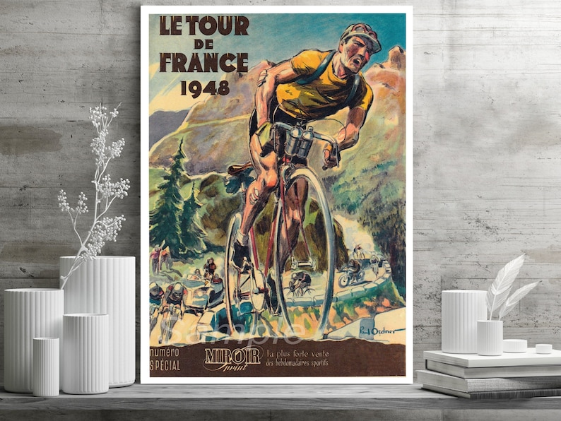 Vintage Tour De France 1948 Poster Print image 2