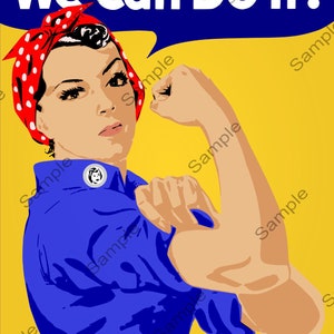 WC02 Vintage Style We Can Do It! War Poster Print