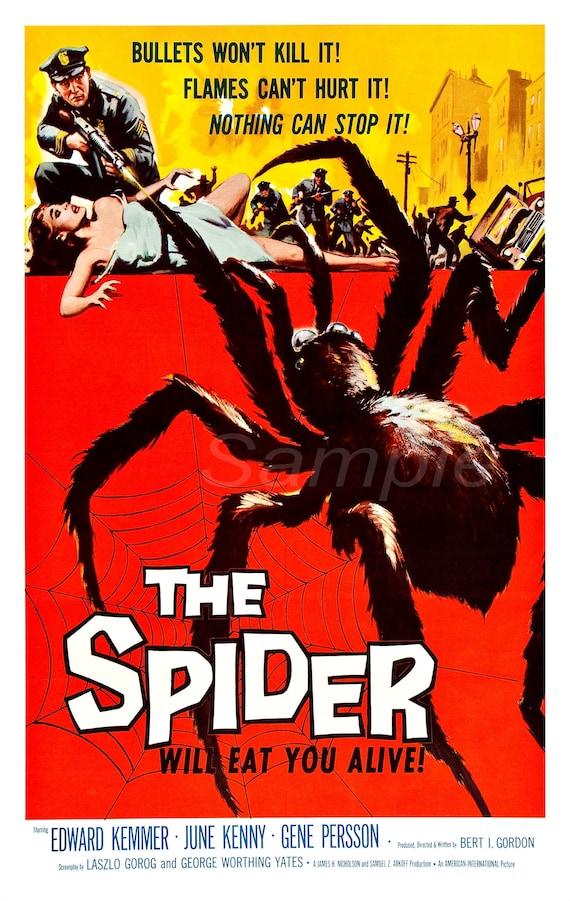 Vintage the Spider Horror Movie Poster Print - Etsy