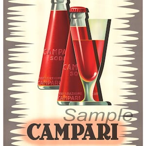 Vintage Campari Soda Werbeplakat Print