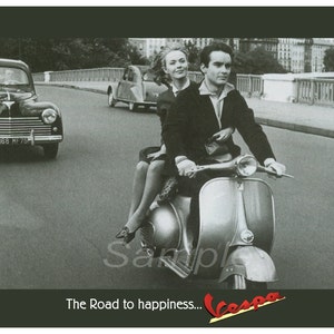 Vintage Vespa Advertising Poster Print
