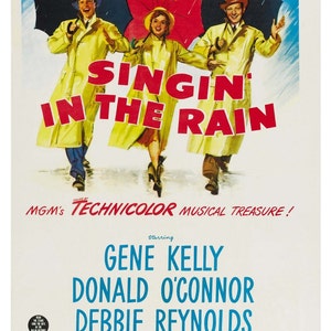 Póster vintage de la película Cantando bajo la lluvia