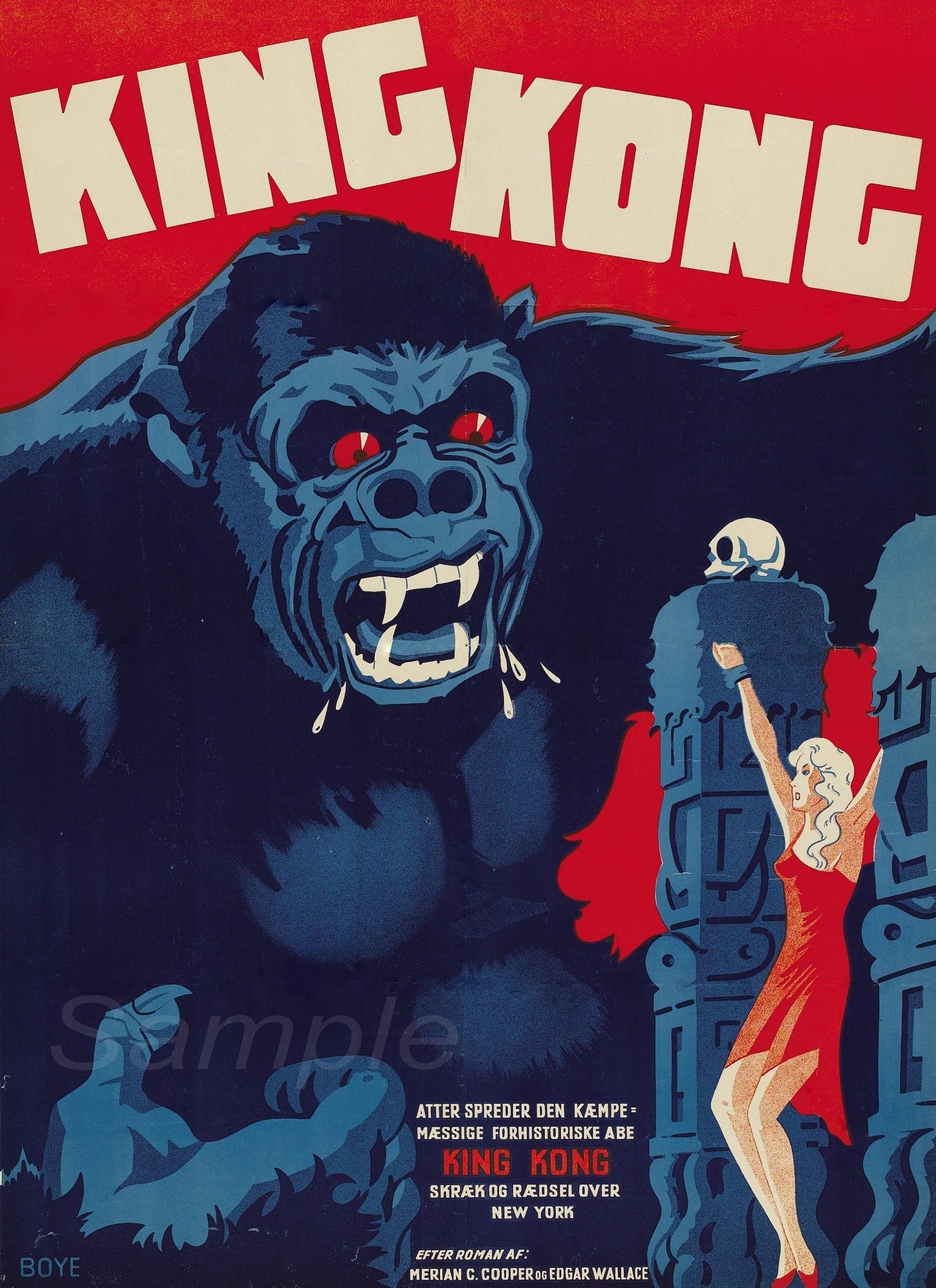 ヴィンテージ 1933 キングコング映画ポスタープリント - Etsy 日本