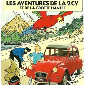 Vintage Citroen 2cv Werbung Französisches Werbeplakat Print