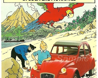 Vintage Citroen 2cv Advertising French Advertising Poster Print