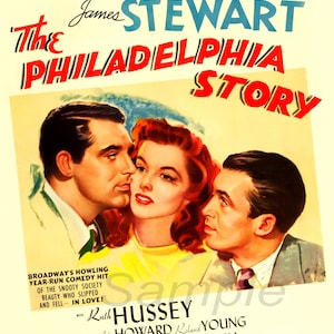 Vintage The Philadelphia Story Movie Poster Print