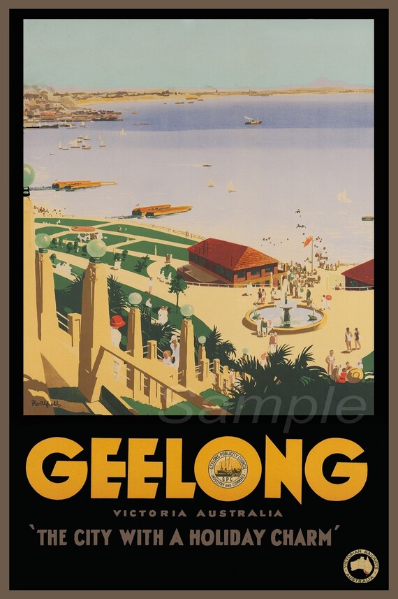 MA02 VINTAGE MELBOURNE AUSTRALIA TRAVEL A4 POSTER PRINT
