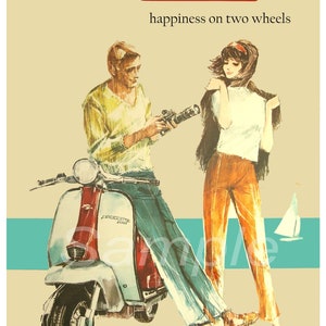 Impresión de póster publicitario vintage de Lambretta