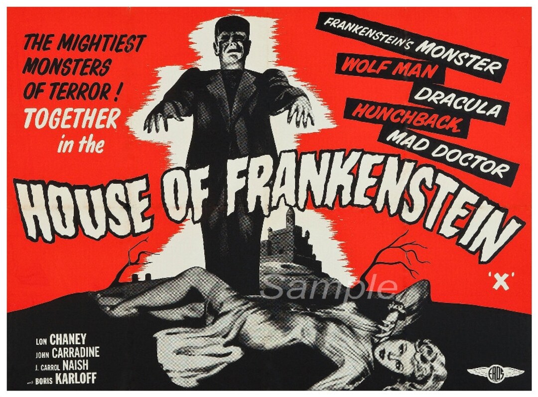 ビンテージ フランケンシュタイン ブラックライトポスター フランケン ホラー Amazon.com: Frankenstein Monster - Officially Licensed