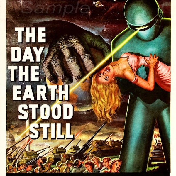 Vintage The Day the Earth Stood Still Movie Poster Print