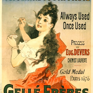 Glycerin Zahn Paste Französisches Werbeposter Print