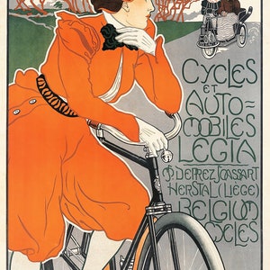 Vintage Cycles ET Automobiles Bicycle Advertising Poster Print