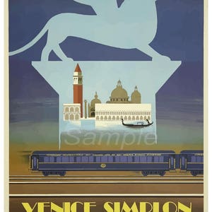 Plakat Vintage Venice Orient Express Railway
