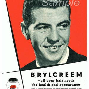 BR02 Vintage Brylcreem Advertising Poster Print