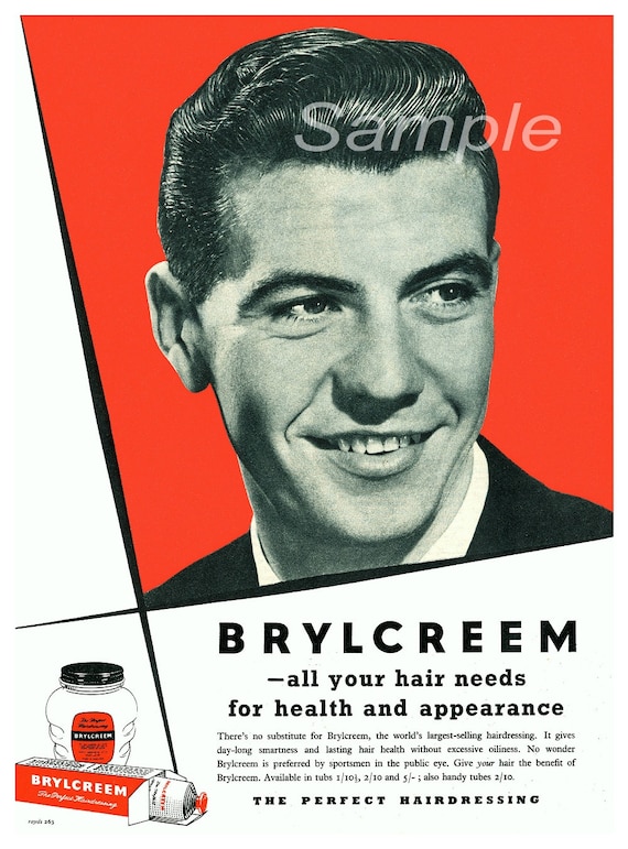 BR03 VINTAGE BRYLCREEM ADVERTISING A4 POSTER PRINT
