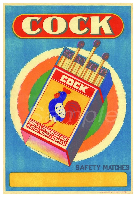 Vintage pik veiligheid Matches reclame Poster afdrukken |