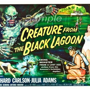 Vintage Creature From the Black Lagoon Poster Print