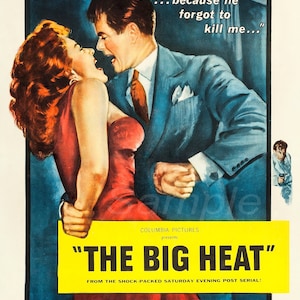 Vintage The Big Heat Crime Movie Poster Print