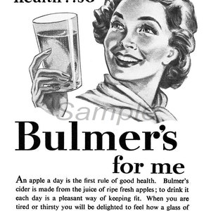 Vintage Bulmers for Me Cider Werbeplakat Druck
