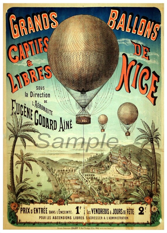 Vintage Hot Air Balloon Posters