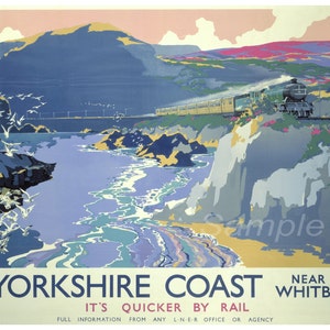 Vintage Yorkshire Coast LNER Railway Poster Print